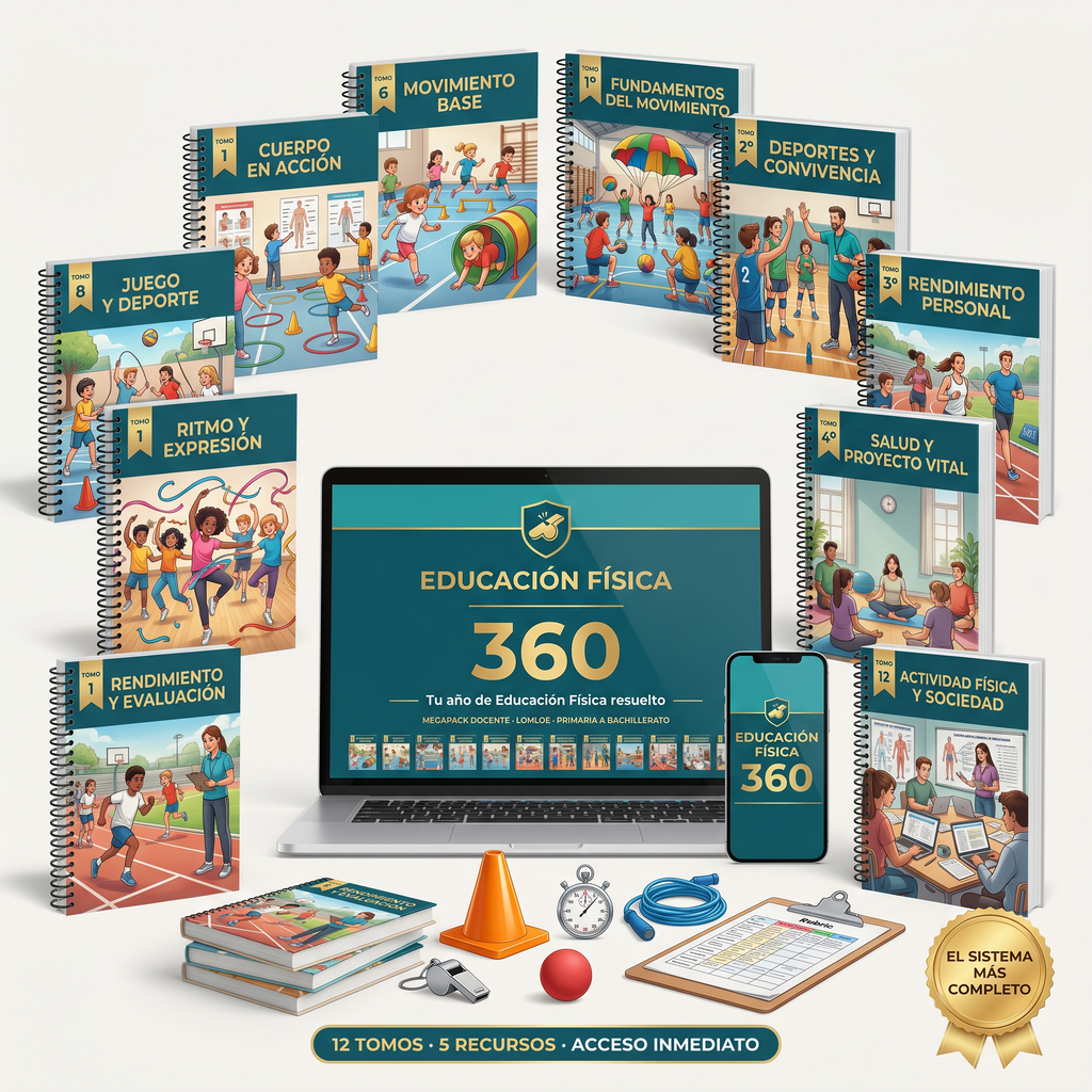 Educación Física 360 · Completo — 12 tomos + 5 recursos