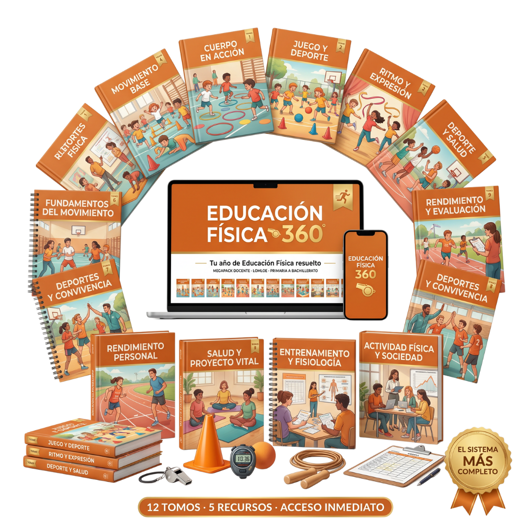 Educación Física 360 · Completo — 12 tomos + 5 recursos